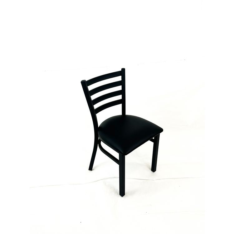 White Horse Series Side Chairs, Supports Up to 300 lb, 18" Seat Height, Black Seat, Black Back, Black Base