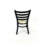 White Horse Series Side Chairs, Supports Up to 300 lb, 18" Seat Height, Cream Seat, Black Back, Black Base