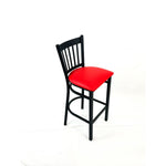 Cobra Series Barstool, Supports Up to 300 lb, 28.5" Seat Height, Red Seat, Black Back, Black Base