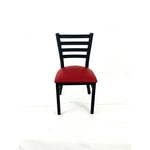 White Horse Series Side Chairs, Supports Up to 300 lb, 18" Seat Height, Burgundy Seat, Black Back, Black Base