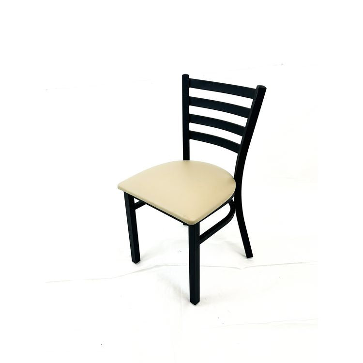 White Horse Series Side Chairs, Supports Up to 300 lb, 18" Seat Height, Taupe Seat, Black Back, Black Base