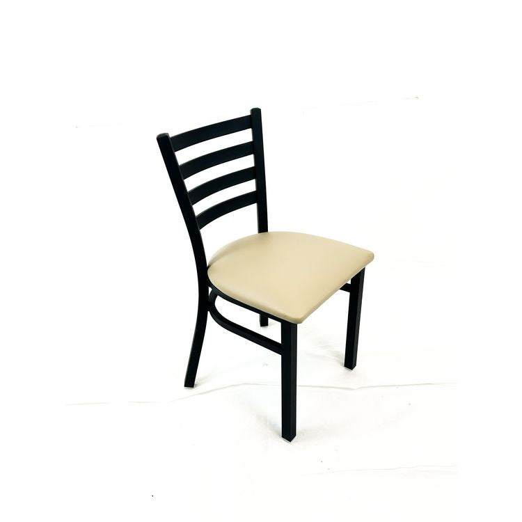 White Horse Series Side Chairs, Supports Up to 300 lb, 18" Seat Height, Taupe Seat, Black Back, Black Base