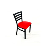 White Horse Series Side Chairs, Supports Up to 300 lb, 18" Seat Height, Red Seat, Black Back, Black Base