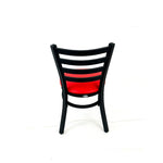 White Horse Series Side Chairs, Supports Up to 300 lb, 18" Seat Height, Red Seat, Black Back, Black Base