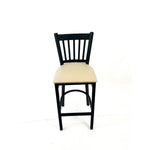 Cobra Series Barstool, Supports Up to 300 lb, 28.5" Seat Height, Taupe Seat, Black Back, Black Base