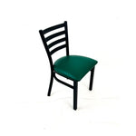White Horse Series Side Chairs, Supports Up to 300 lb,18" Seat Height, Green Seat, Black Back, Black Base