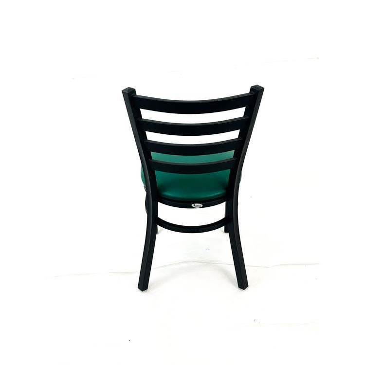 White Horse Series Side Chairs, Supports Up to 300 lb,18" Seat Height, Green Seat, Black Back, Black Base