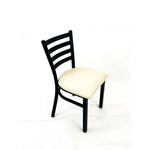 White Horse Series Side Chairs, Supports Up to 300 lb, 18" Seat Height, Cream Seat, Black Back, Black Base