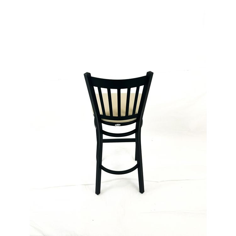 Cobra Series Barstool, Supports Up to 300 lb, 28.5" Seat Height, Taupe Seat, Black Back, Black Base
