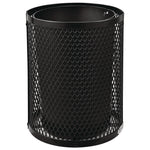 Outdoor Diamond Industrial Steel Trash Can, 36 gal, Black