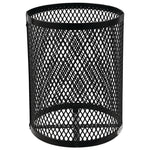 Outdoor Diamond Industrial Steel Trash Can, 36 gal, Black