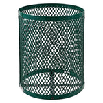 Outdoor Diamond Steel Trash Can, 36 gal, Dome Lid, Green
