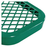 Expanded Steel Bench With Back, 72" x 24" x 33", Green Seat/Back, Black Base