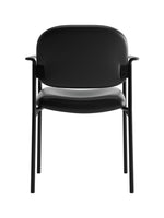 HON Scatter SofThread Leather Guest Chair, Black (BSXVL616SB11)