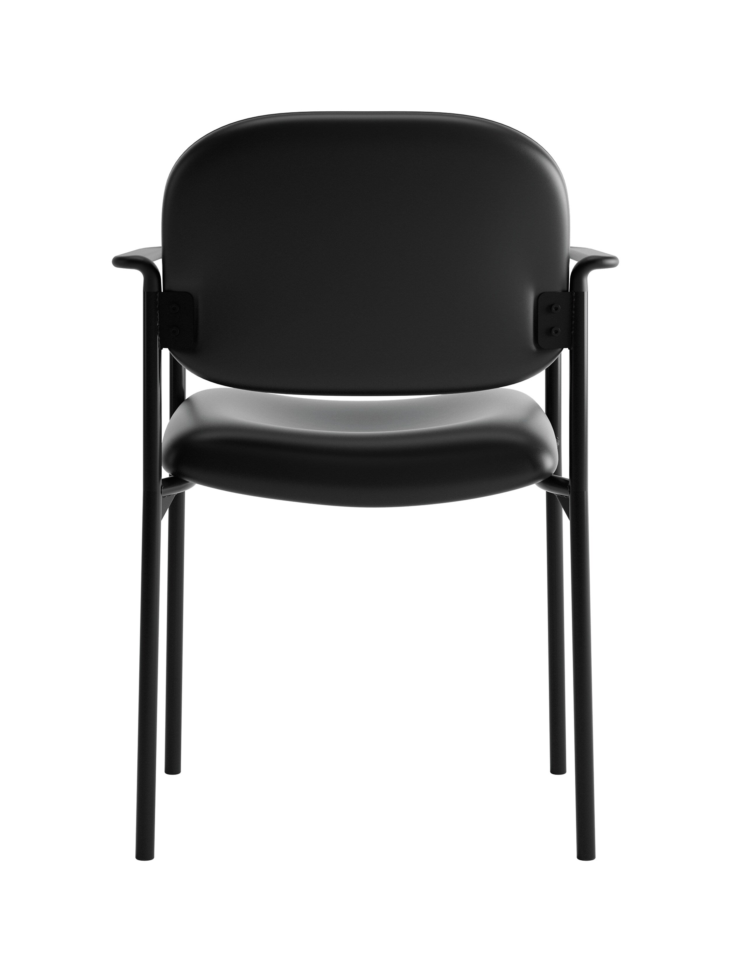 HON Scatter SofThread Leather Guest Chair, Black (BSXVL616SB11)