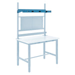 Upper Workbench Shelf, 3 Duplex Outlets, For Use With 48" Wide Workbenches, 100 lb Weight Capacity