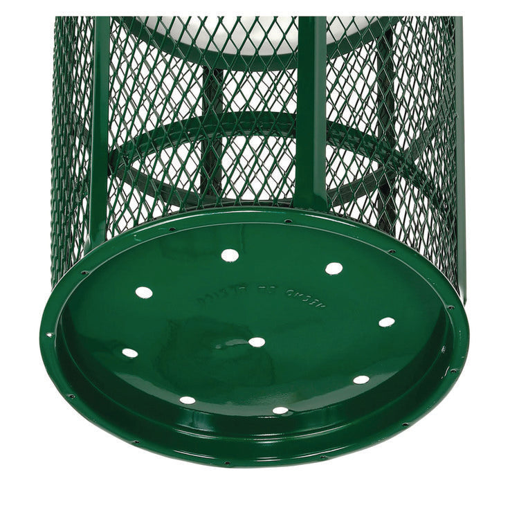 Steel Mesh Corrosion Resistant Trash Can, 48 gal, Green
