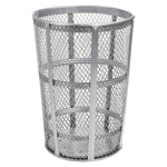 Steel Mesh Corrosion Resistant Trash Can, 48 gal, Silver