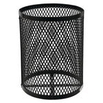 Outdoor Diamond Steel Trash Can, 36 gal, Black