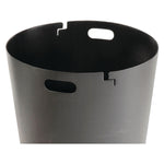 Outdoor Slatted Steel Trash Can, 36 gal, Green