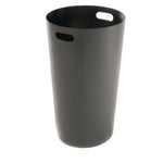 Outdoor Slatted Steel Trash Can, 24 gal, Black
