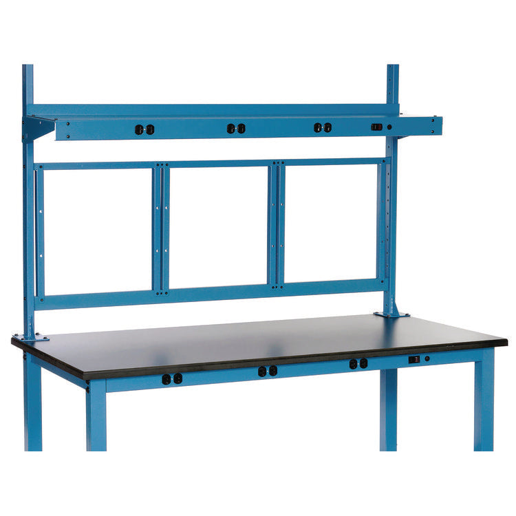Panel Mounting Rail, For Use with Global Industrial 60" Wide Workbenches, 125 lb Weight Capacity