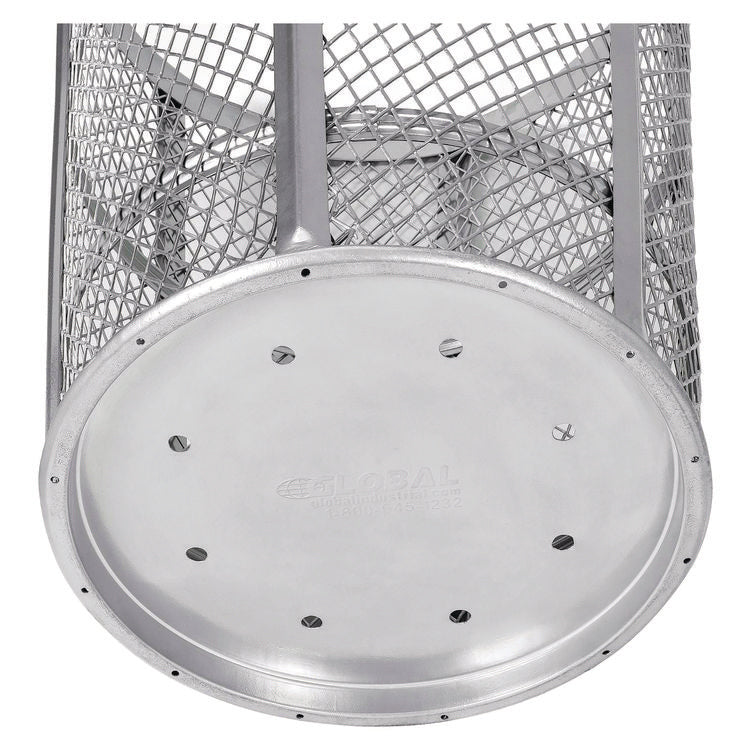 Steel Mesh Corrosion Resistant Trash Can, 48 gal, Silver