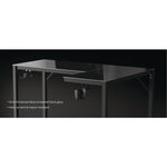 RGB LED Lights Glass Gaming Desk, 60" x 40.25" x 30", Black