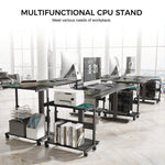 CPU Holder, Supports 88.2 lbs, 25.19 x 11.81 x 22.56 to 28.56, Black