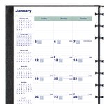Plan and Link Monthly Planner, 9.25 x 7.25, Black Lizard-Like Faux Leather Cover, 16-Months: Sept 2024 to Dec 2025