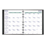 Plan and Link Monthly Planner, 9.25 x 7.25, Black Lizard-Like Faux Leather Cover, 16-Months: Sept 2024 to Dec 2025