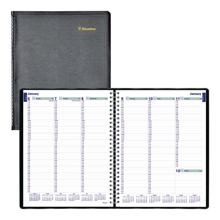 Plan and Link Weekly Appointment Planner, 11" x 9.06", Black Cover, 12-Month (Jan to Dec): 2025