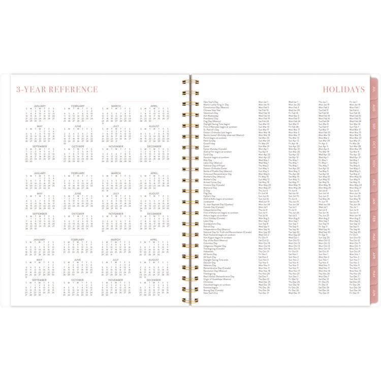 Leah Bisch Academic Year Weekly/Monthly Planner, Floral Artwork, 11" x 9.25", Multicolor Cover, 12-Month: July 2024-June 2025