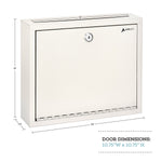 AdirOffice Steel Multipurpose Drop Box Interoffice Mailbox, Large, White (631-03-WHI-PKG)