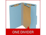 Medical Arts Press Pressboard Classification Folder, 1 Divider, 2" Expansion, Legal Size, Blue, 10/Box (DV-T52-14-3BLU)