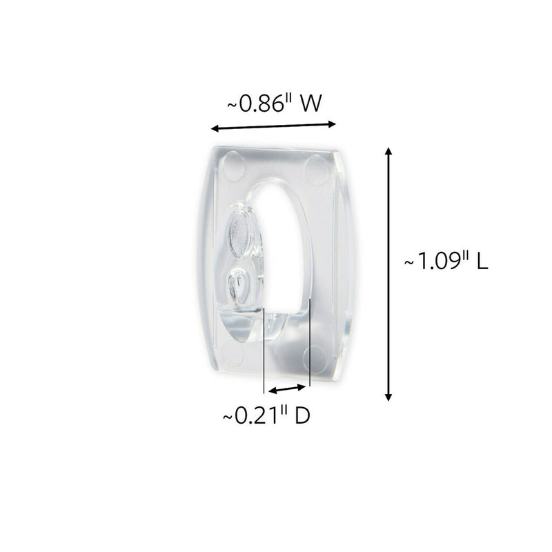 Command Mini Hooks, 0.5 lb., Clear, 30/Pack (17006CLR-30NA)