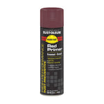 Hard Hat High Performance V2100 System Rust Preventive Enamel Spray Primer, Flat Red, 15 oz Aerosol Can, 6/Carton