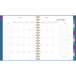 Harmony Weekly/Monthly Poly Planner, 8.88 x 7.69, Blue/Gold Cover, 13-Month (Jan to Jan): 2025 to 2026