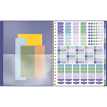 Badge Geo Weekly/Monthly Planner, 11 x 9.25, Purple/Gold Cover, 13-Month (Jan to Jan): 2025 to 2026