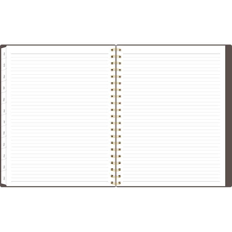 Workstyle Monthly Poly Planner, Geometric Artwork, 11 x 8.5, Java Brown/Gold Cover, 12-Month (Jan to Dec): 2025