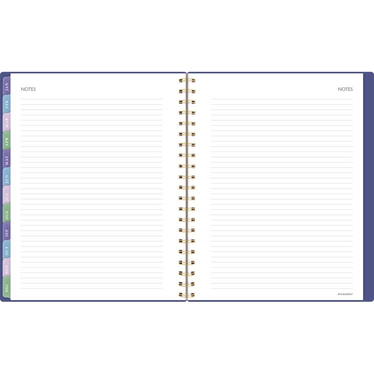 Badge Geo Weekly/Monthly Planner, 11 x 9.25, Purple/Gold Cover, 13-Month (Jan to Jan): 2025 to 2026
