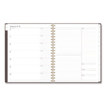 Workstyle Weekly/Monthly Planner, 11 x 9.38, Brown/Gold Cover, 12-Month (Jan to Dec): 2025