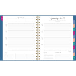 Harmony Weekly/Monthly Poly Planner, 8.88 x 7.69, Blue/Gold Cover, 13-Month (Jan to Jan): 2025 to 2026