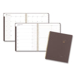 Workstyle Weekly/Monthly Planner, 11 x 9.38, Brown/Gold Cover, 12-Month (Jan to Dec): 2025