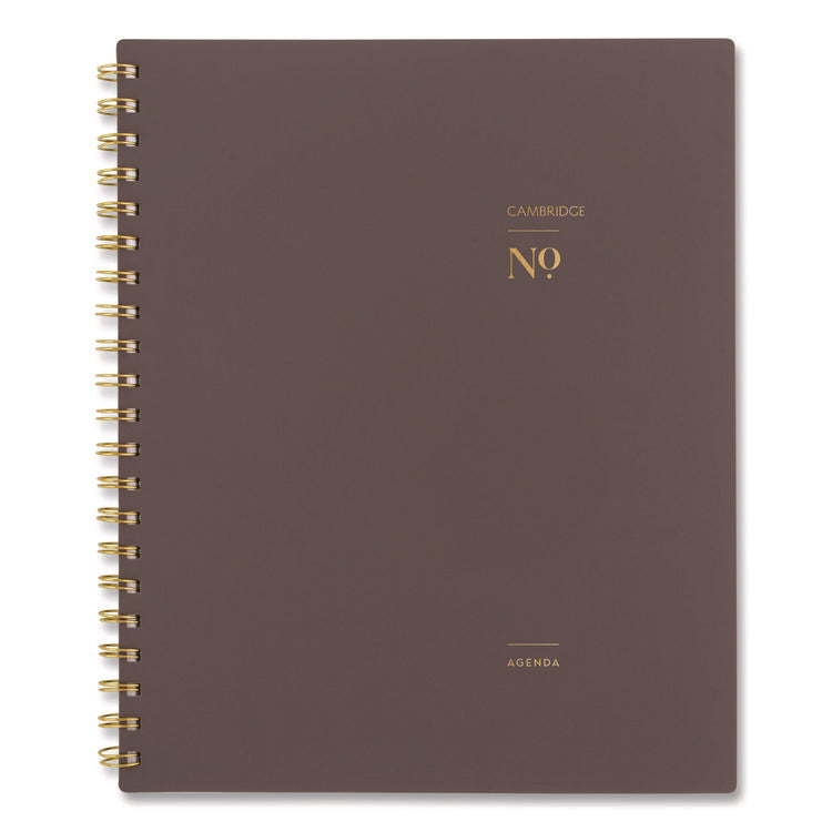 Workstyle Weekly/Monthly Planner, 11 x 9.38, Brown/Gold Cover, 12-Month (Jan to Dec): 2025