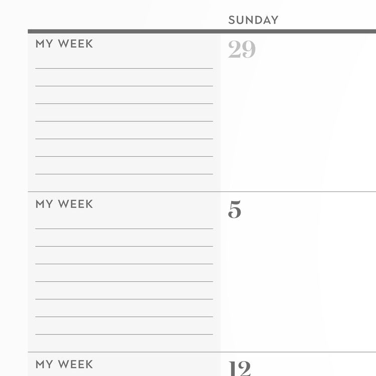 WorkStyle Monthly Desk Pad Calendar, 21.75 x 17, White Sheets, Brown/Gold Headband, Clear Corners, 12-Month (Jan-Dec): 2025