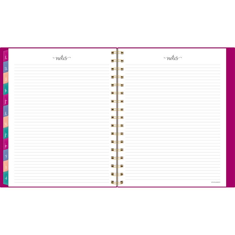 Harmony Weekly/Monthly Poly Planner, 8.88 x 7.69, Purple/Gold Cover, 13-Month (Jan to Jan): 2025 to 2026