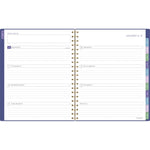 Badge Geo Weekly/Monthly Planner, 11 x 9.25, Purple/Gold Cover, 13-Month (Jan to Jan): 2025 to 2026