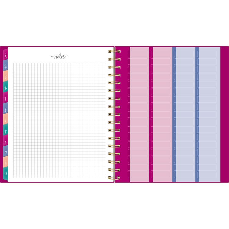 Harmony Weekly/Monthly Poly Planner, 8.88 x 7.69, Purple/Gold Cover, 13-Month (Jan to Jan): 2025 to 2026