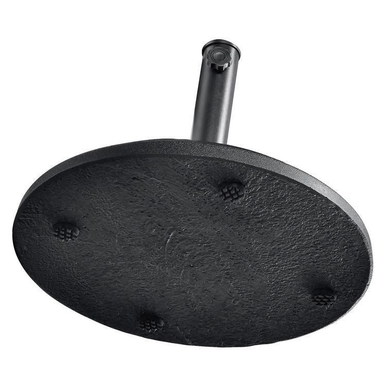 Umbrella Base, Round, Concrete, 33 lb Capacity, 18 x 18 x 13.5, Black